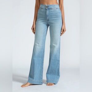 ASKKNY Brighton Wide Leg Denim in Keel Over NWT. Size 25.